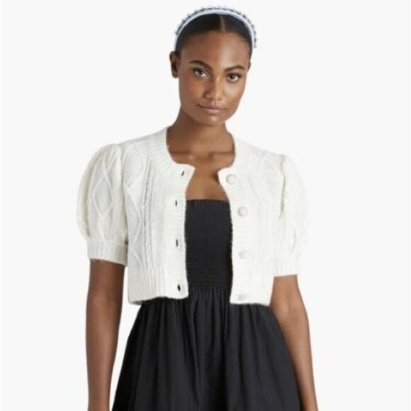 Tuckernuck Hill House Ollie Cardigan Sweater in Coconut Milk Size Medium NEW! - Picture 2 of 13
